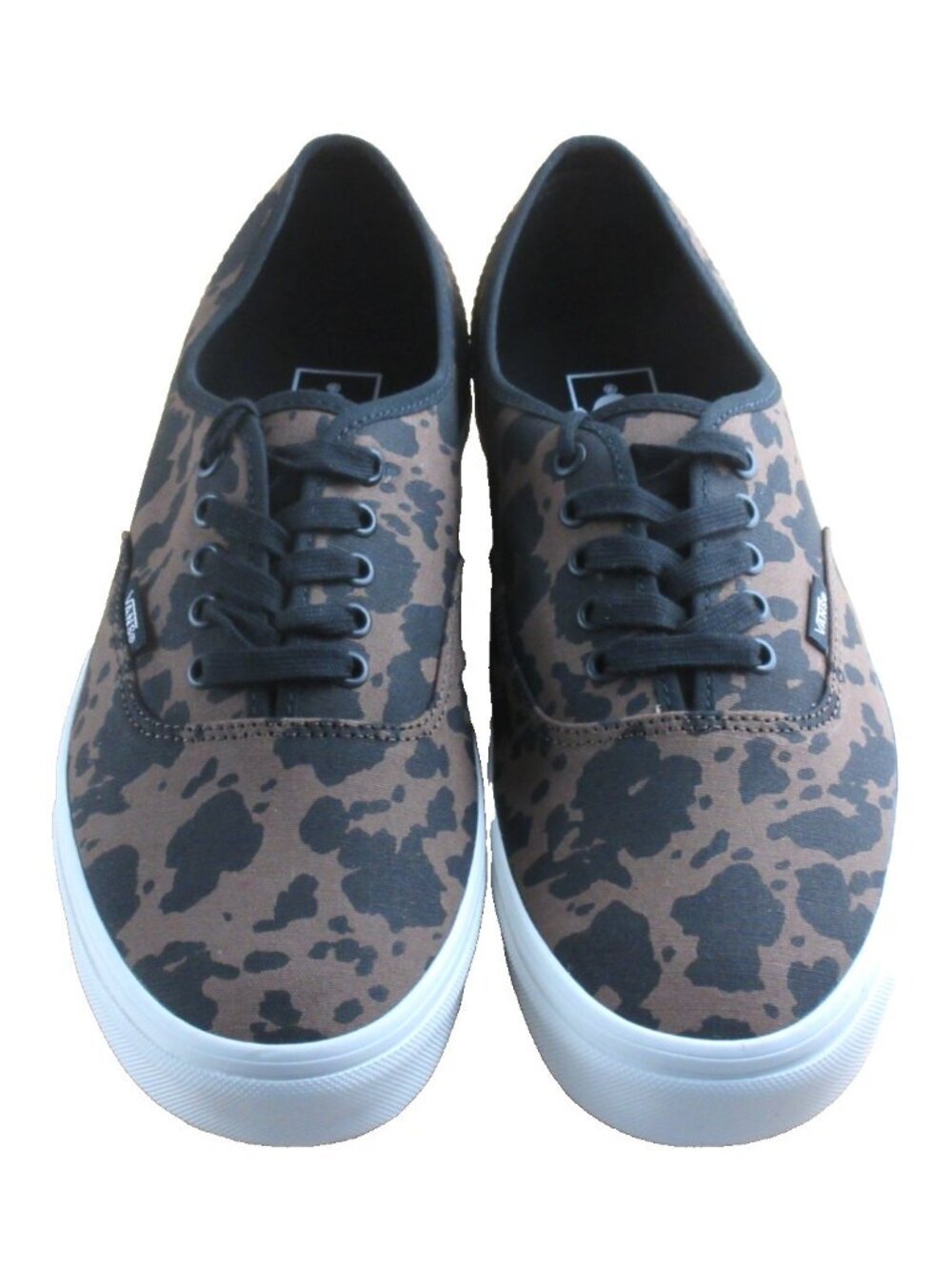 Vans Authentic Men's Animalier Cow Print Brown Black Canvas shoes Size 12 NEW